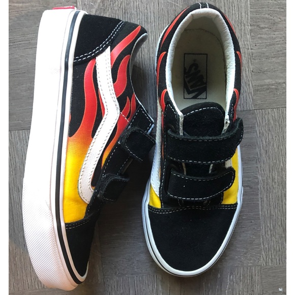 Vans Other - Kids Vans with Flame Design
